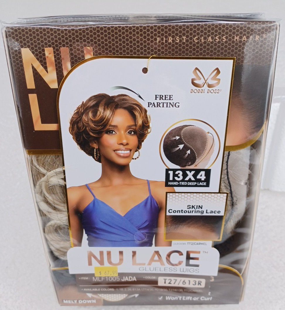 Nu Lace Glueless Wig MLF1005 JADA New Color:T27/613R Premium Synthetic Bobbi…