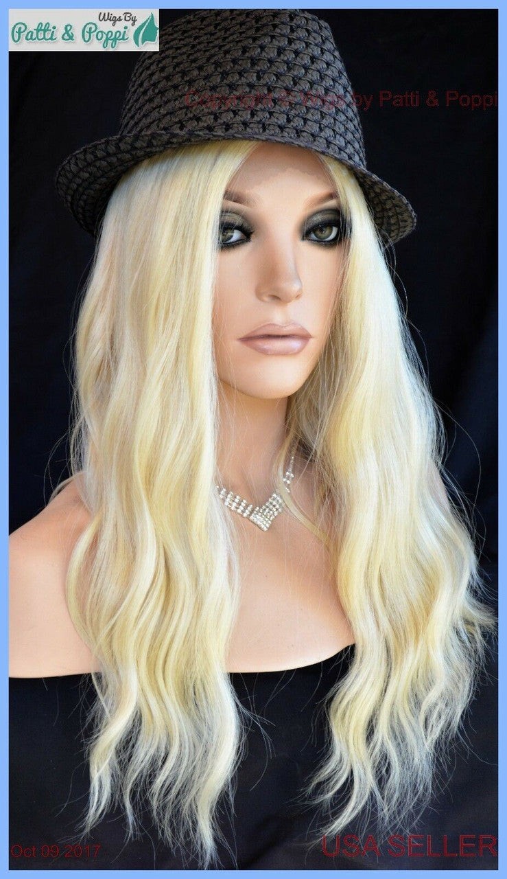 Lace Front Sepia Long Wavy Heat Friendly Wig Color 613 Unisex Adult