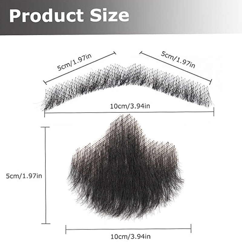 Fake Beard 100% Human remy Hair Face Beard and Mustache Adults Film Makeup cos