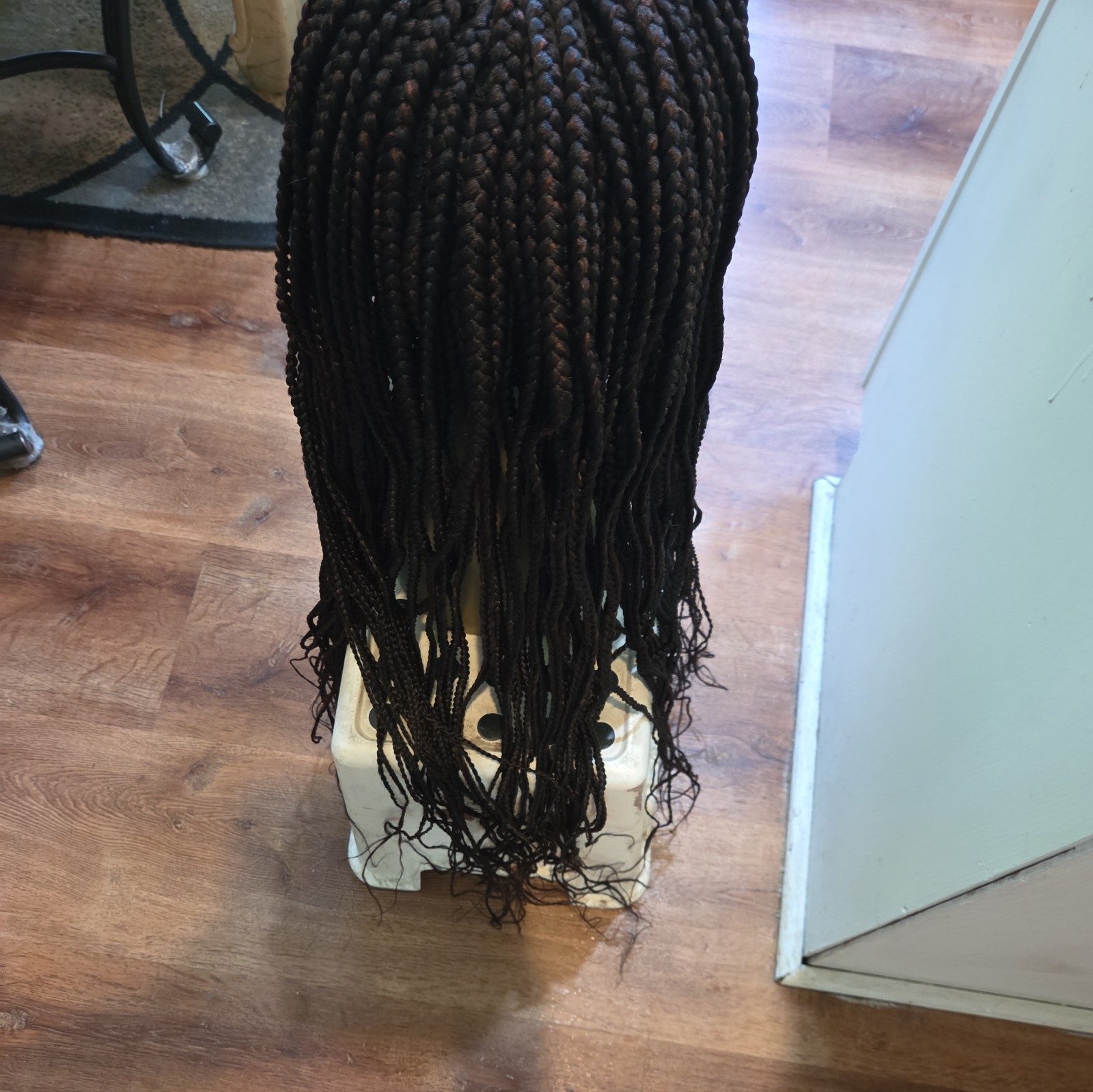 Braided Wig For Black Women Cornrow Braids Lace Front Synthetic Fiber