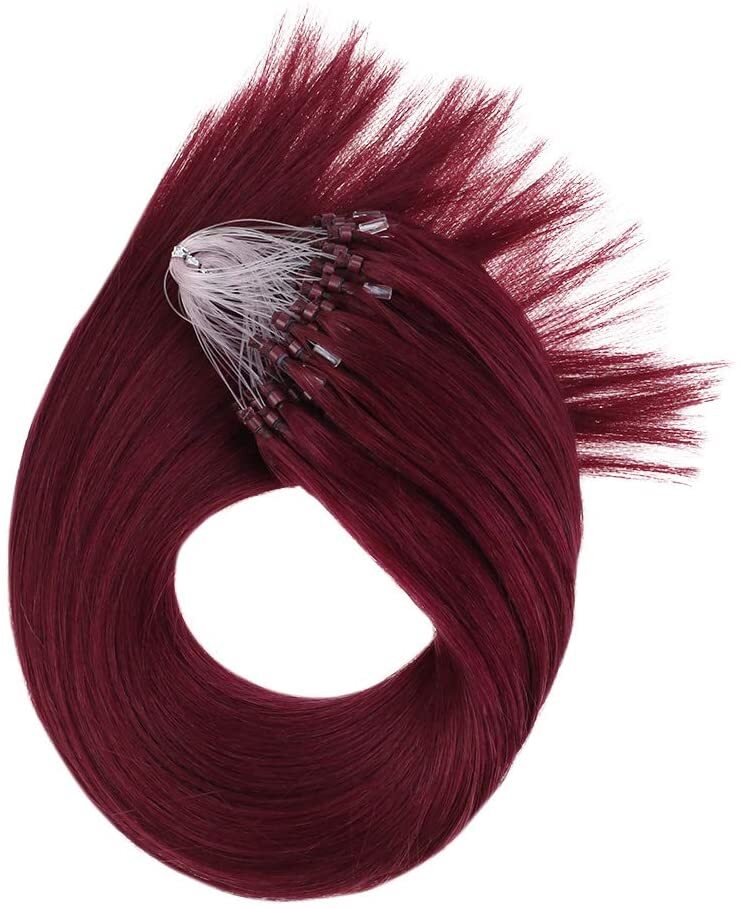 Micro Loop Hair Extensions Invisible Micro Bead Real Human Hair Highlight Blonde