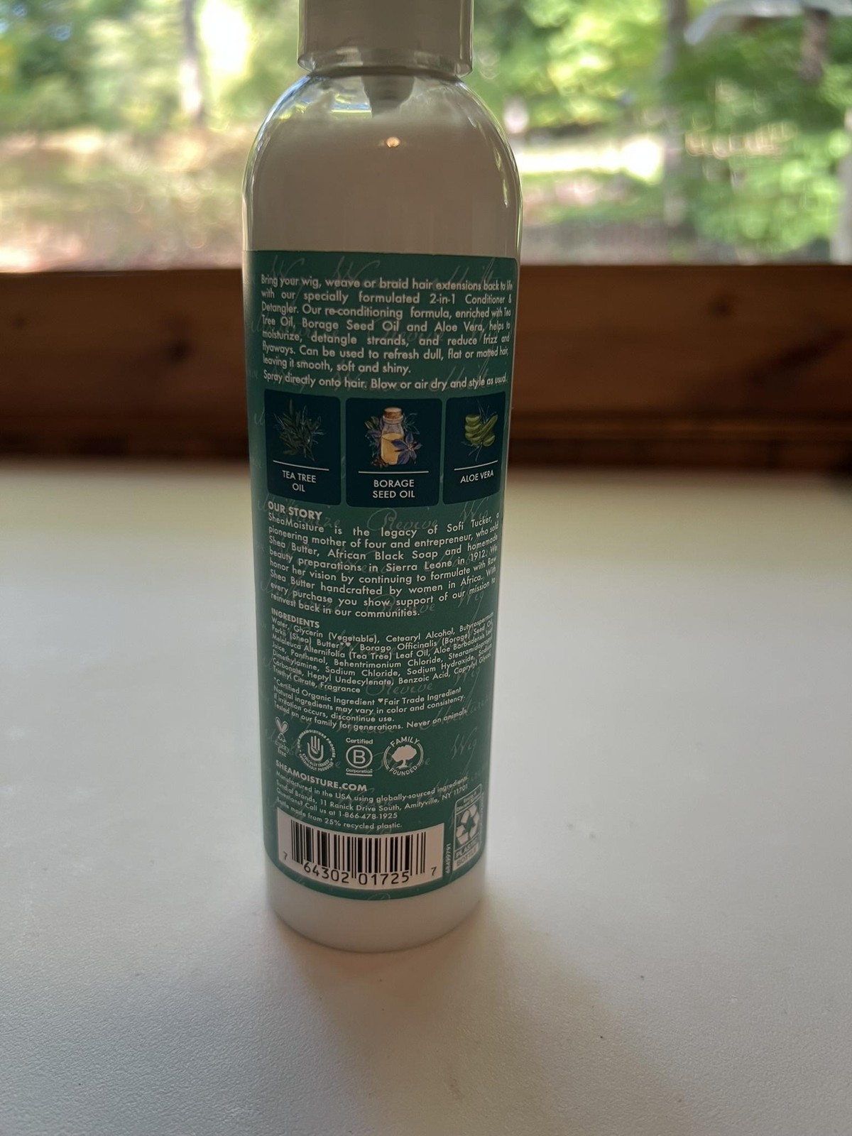 SheaMoisture Wig & Weave 2-in-1 Conditioner & Detangler 8 oz Made USA Tea Tree