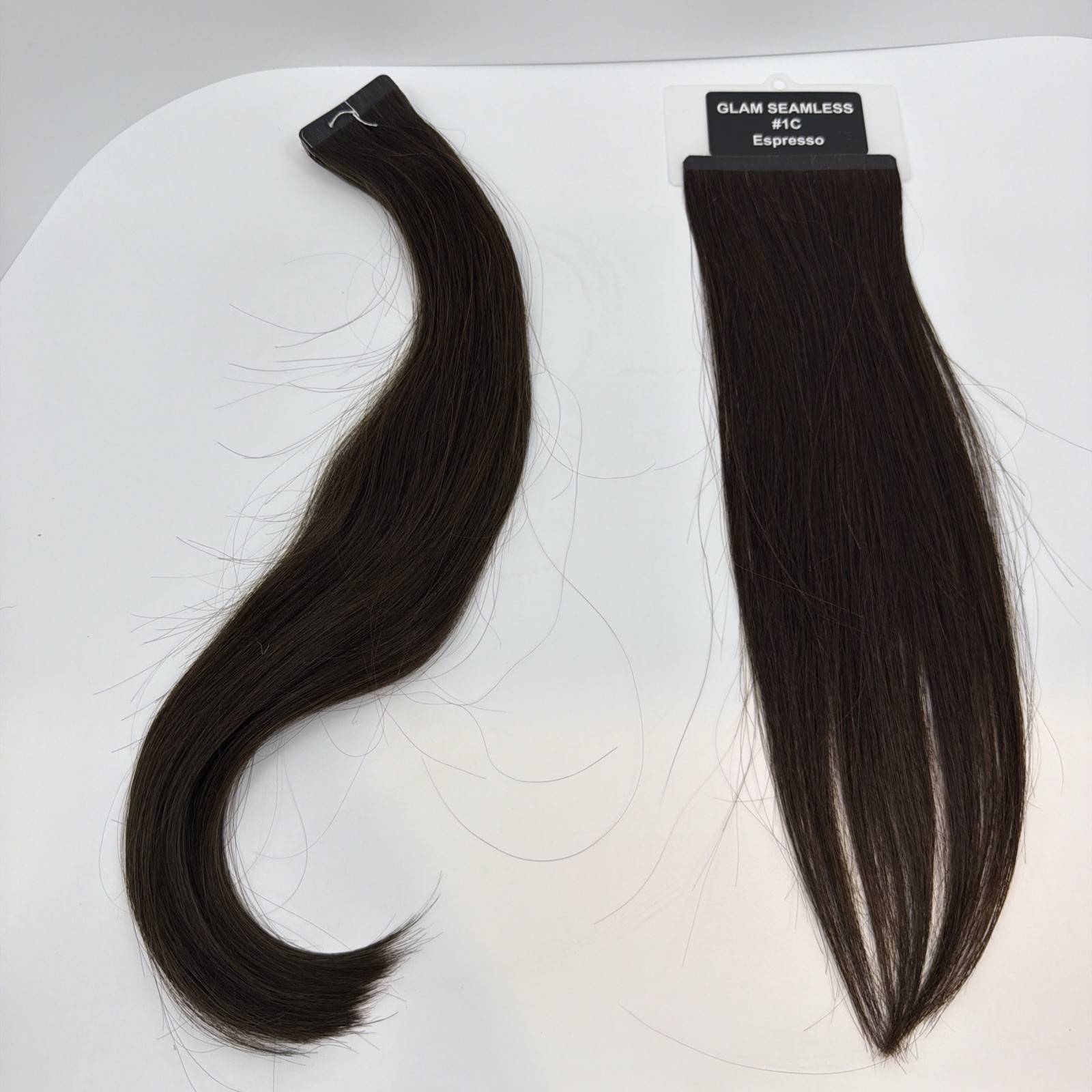 Glam Seamless 14” Tape in Hair Extensions Espresso Dark Brown #1C Pack NEW