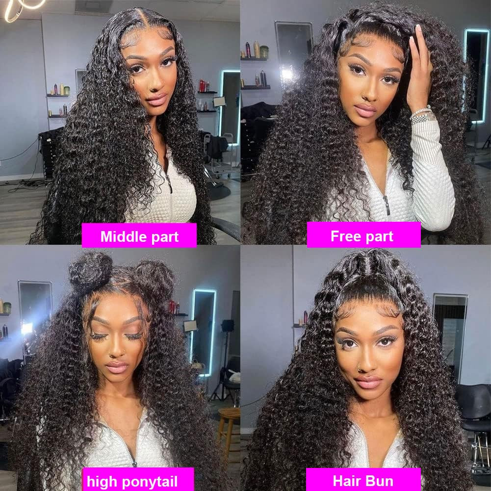 30″ Deep Wave Lace Front Wig – 200 Density Human Hair, Pre-Plucked, Glueless