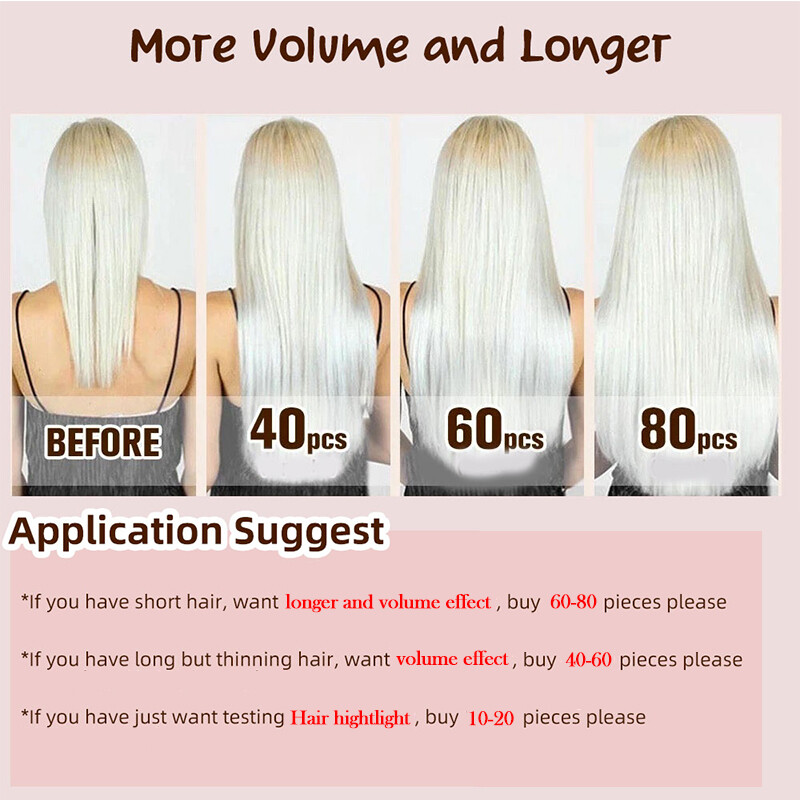 Invisible Thick Tape In Real Remy Human Hair Extensions Skin Weft Full Head 150G