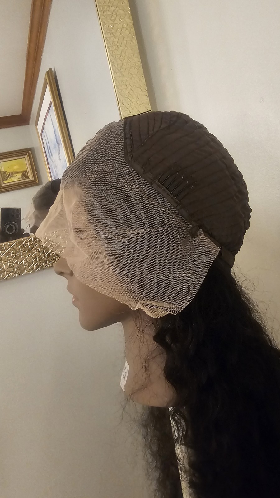 High Quality regular 24 ” waterwave 100% Virgin Human Hair Lace front Wig. 13×6