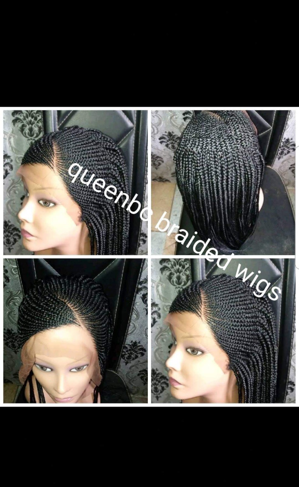 Braided Wig :Beautiful Slash braids cornrow wig.Pre- order only 2-3WEEKS