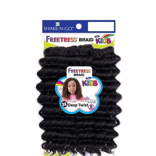 Freetress Crochet hair – 3X KIDS-DEEP TWIST 8″