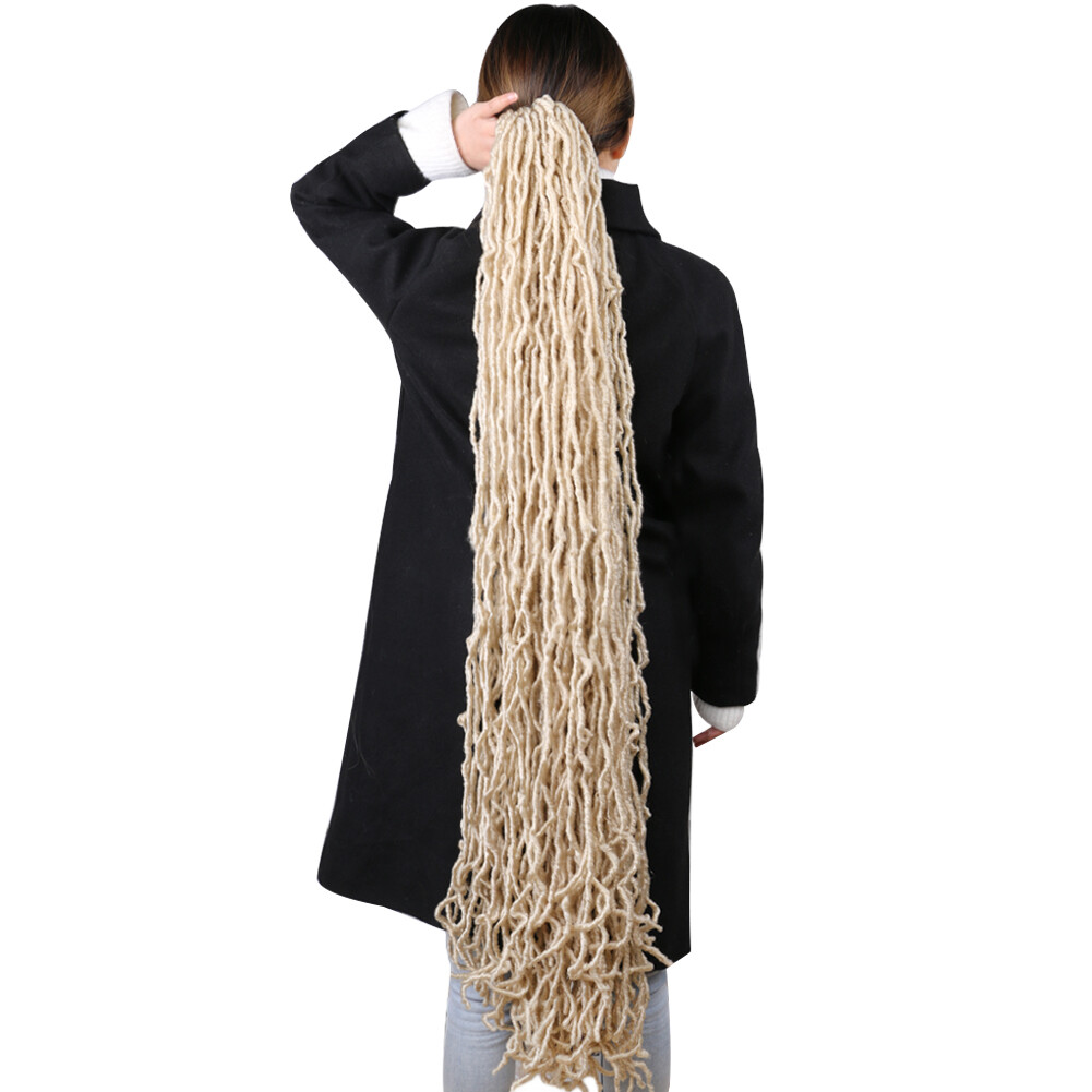 36in Nu Locs Pre Looped Braids Synthetic Crochet Hair Dreadlocks Hair Extensions