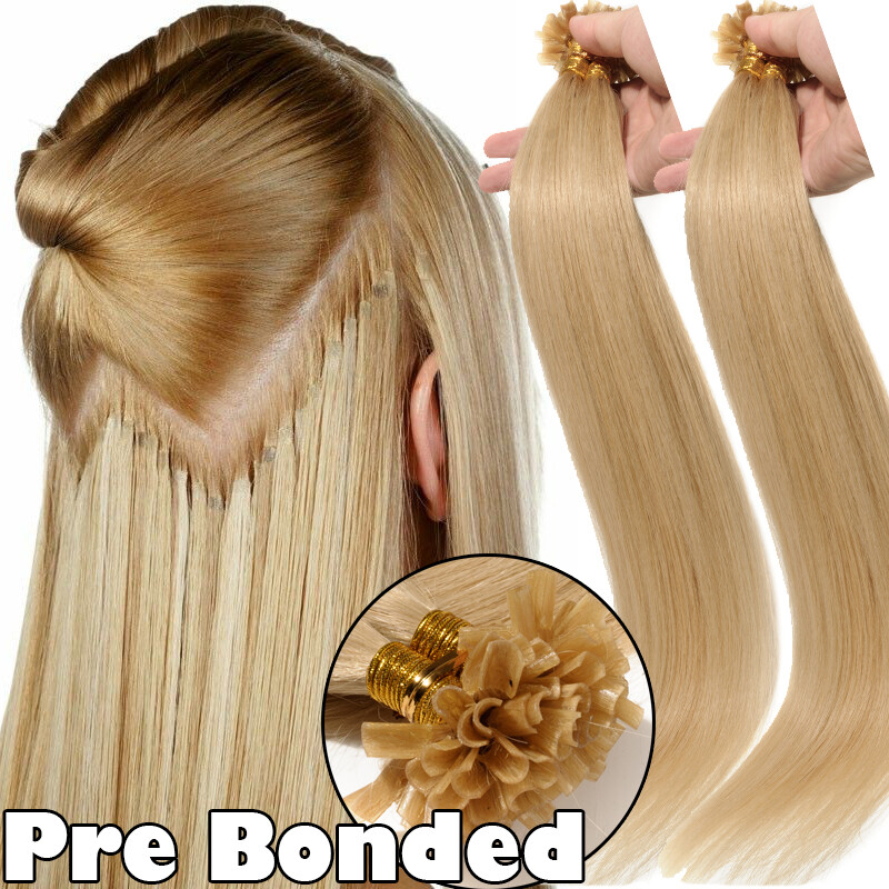 100gr Real THICK Pre Bonded Keratin Nail U Tip 100% Remy Human Hair Extensions