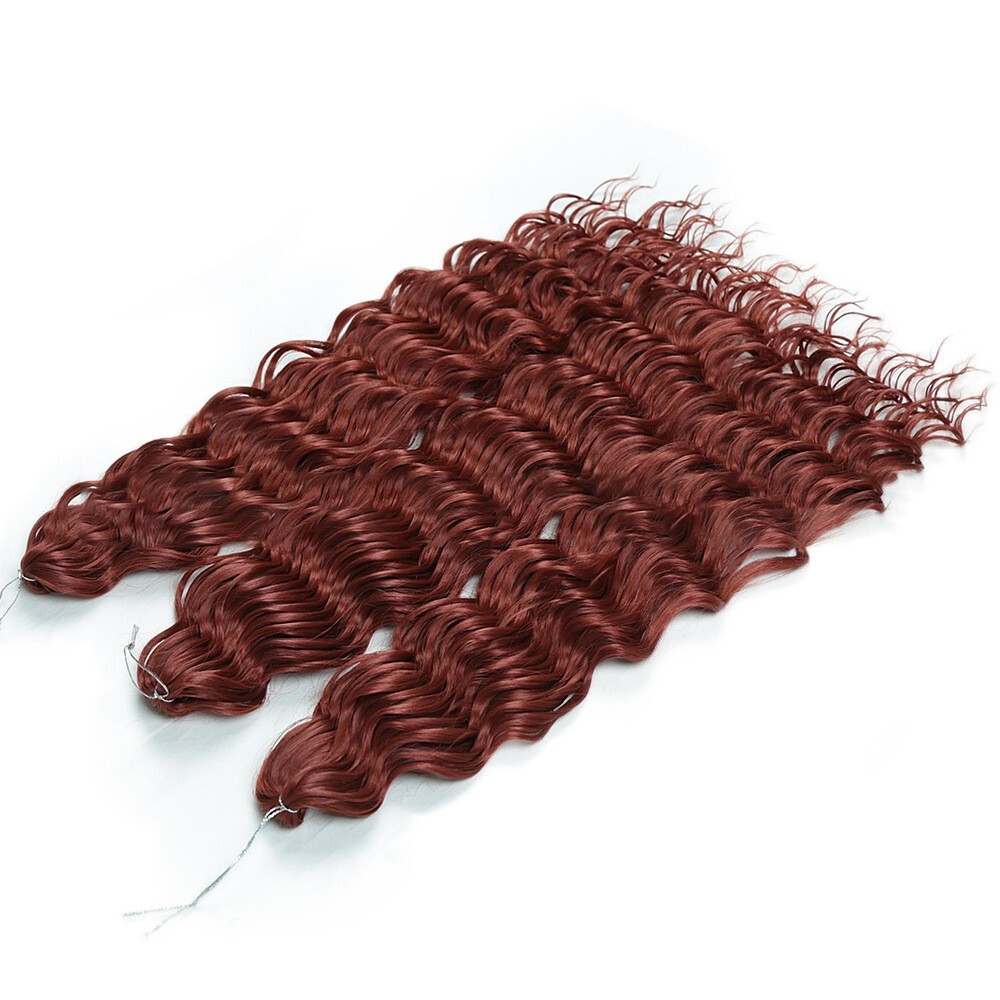 24″ Deep Curly Wave Crochet Braids Water Wave Curl Twsit Braiding Hair Extension