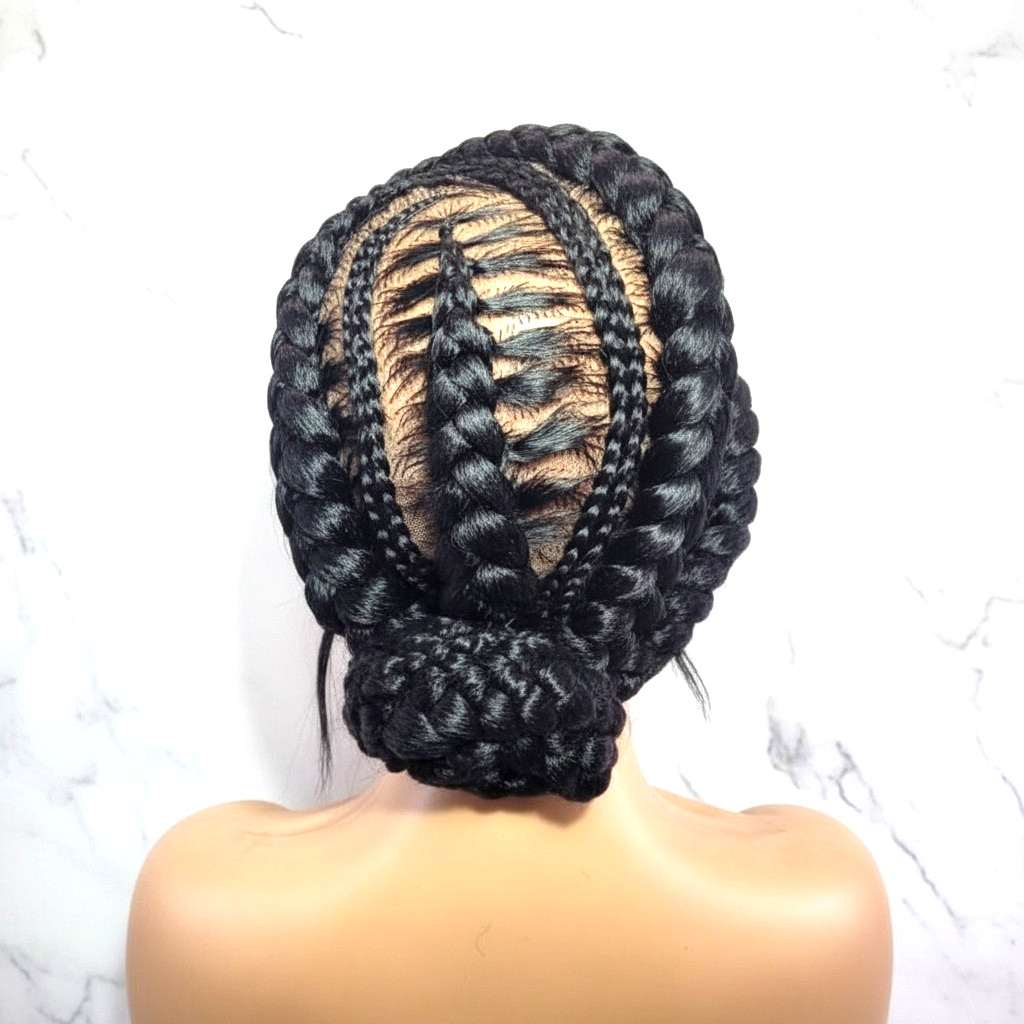 Braided Wig. Large Cornrow Braids. Full Lace with baby hair