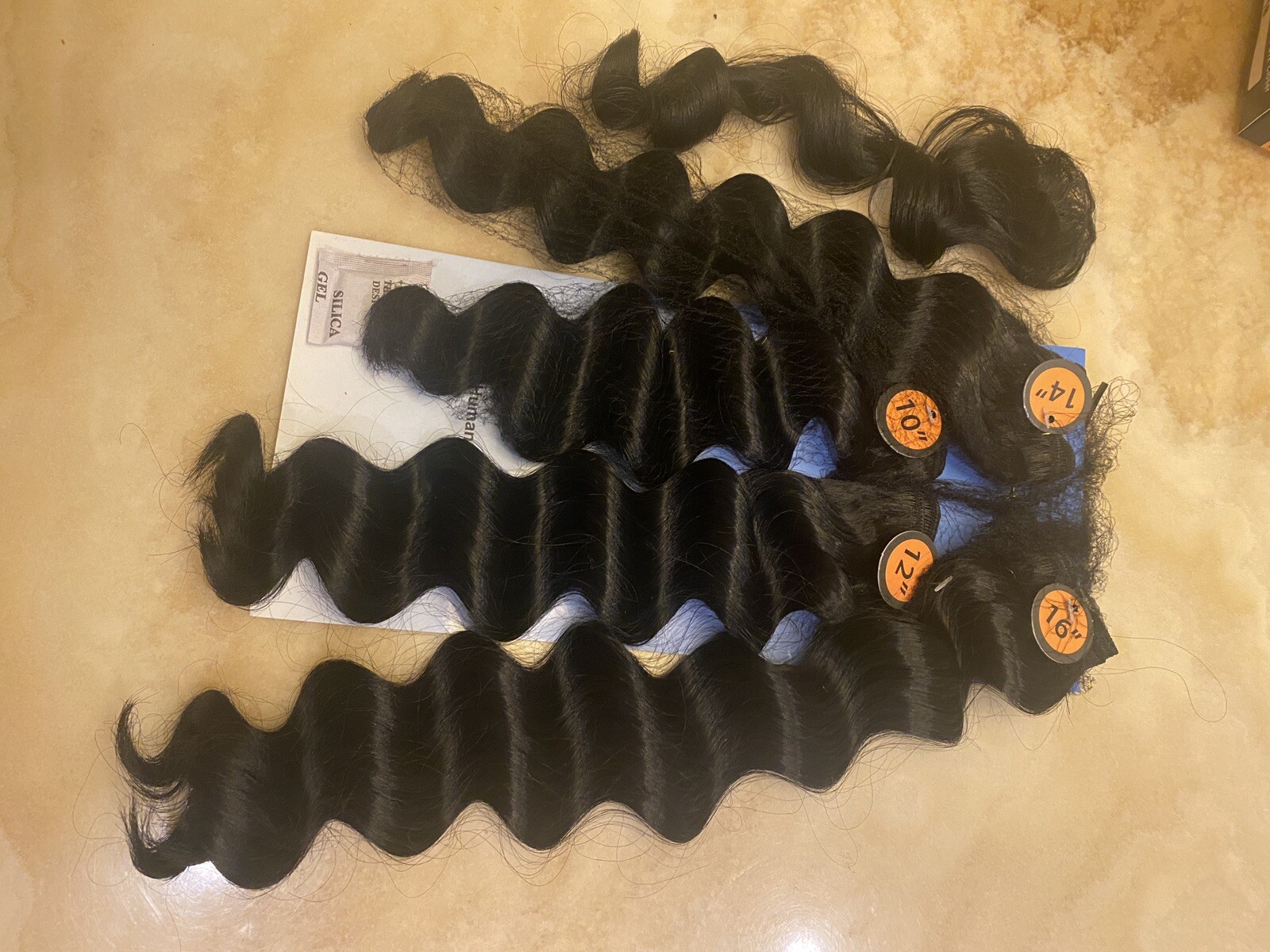 HAIRTREND SYNTETHIC ALL IN ONE DEEP WAVE 10 12 14 16 &”12 CLOSURE LOT 4 COLOR 1B