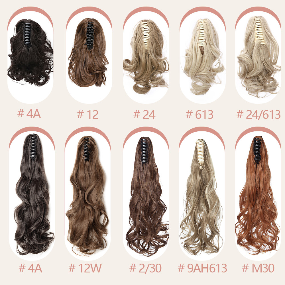 THICK Claw On Clip Ponytail Real As Human Pony Tail Hair Extension Wavy Natural