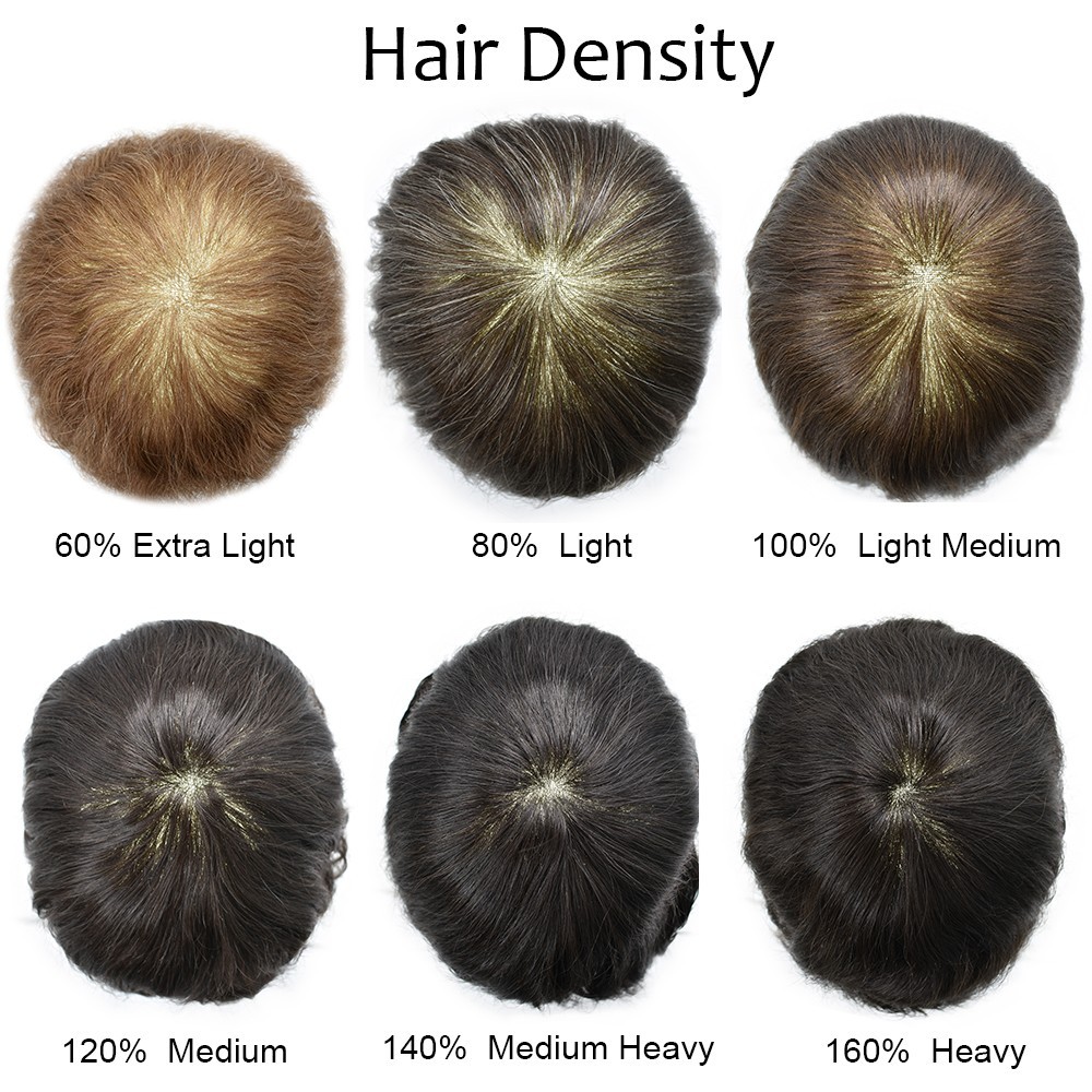 Mens Hair System All Poly Thin Skin Toupee for Men Human Hair Units Mens Toupee