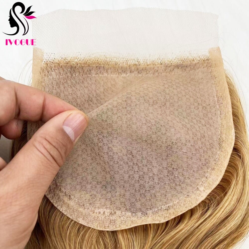 5″x5″ Blonde Silk Top Lace Closure Human Hair Silk Base Closure Body Wave #27