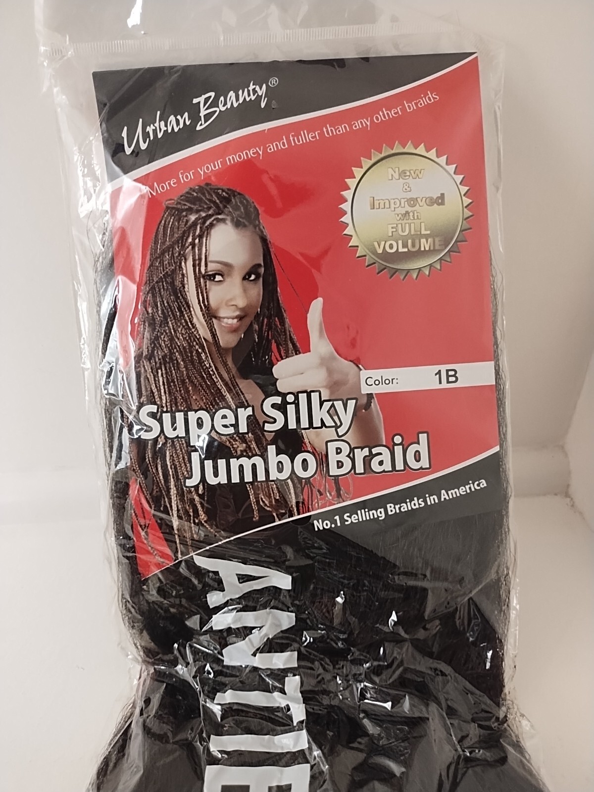 Urban Beauty Super Silky Jumbo Braid Hair BLACK 1B Antibacterial Braid Extension