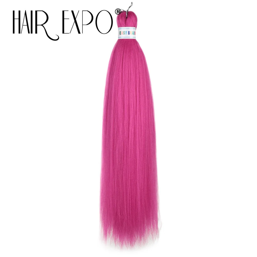 Purple Pre Stretched Braiding Hair Extensions 26Inch Synthetic Jumbo Braids For