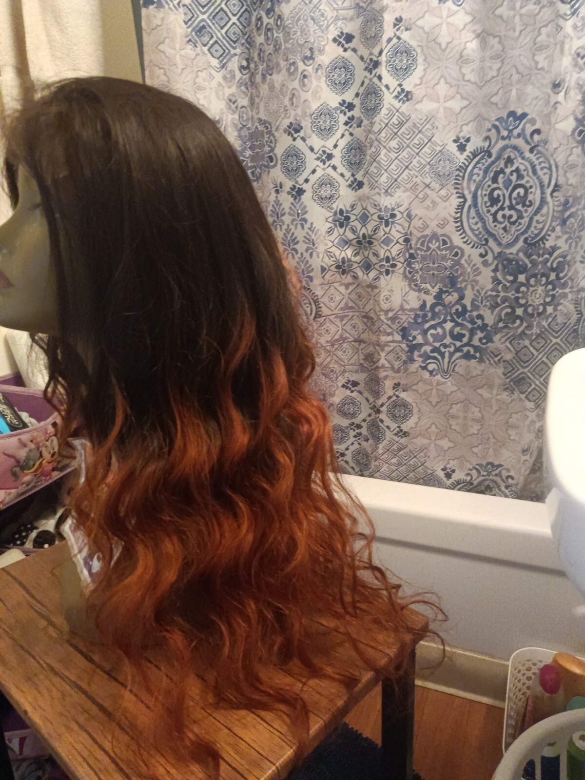 HUMAN HAIR OMBRE LACE FRONT WIG CUSTOM COLOR 250 DENSITY !!