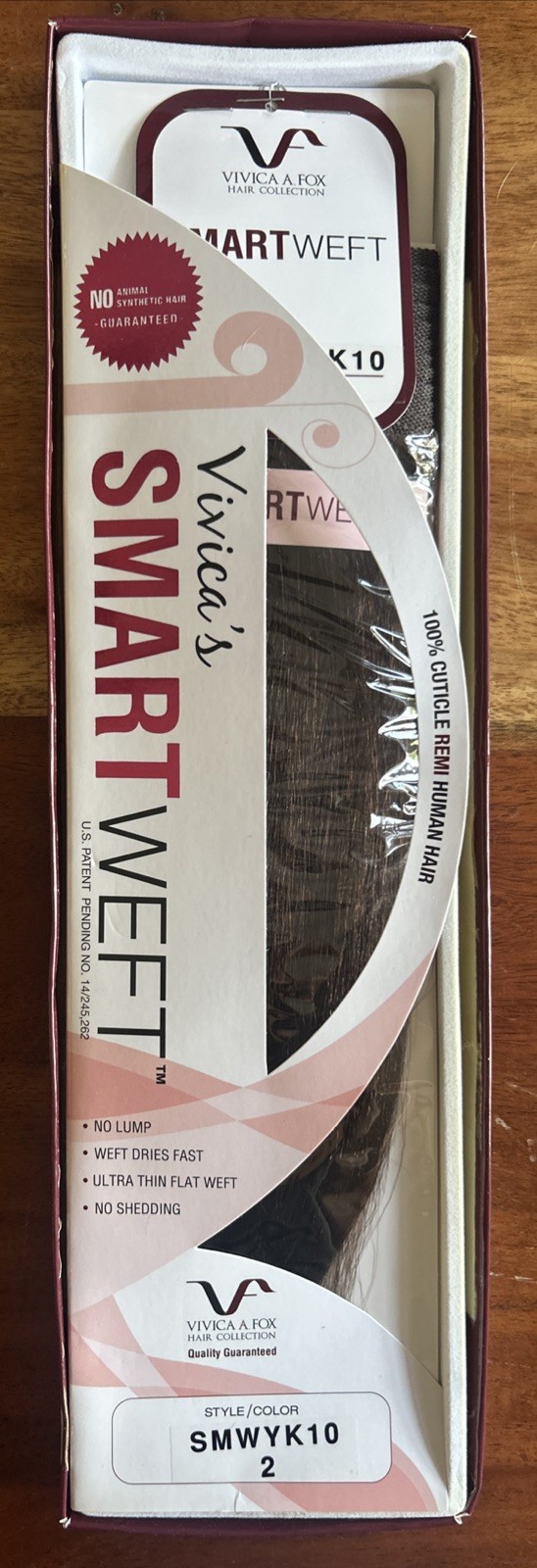 100% Human Smart Weft Hair Extensions. 10”inch. Color #2. 1 Pack For $45