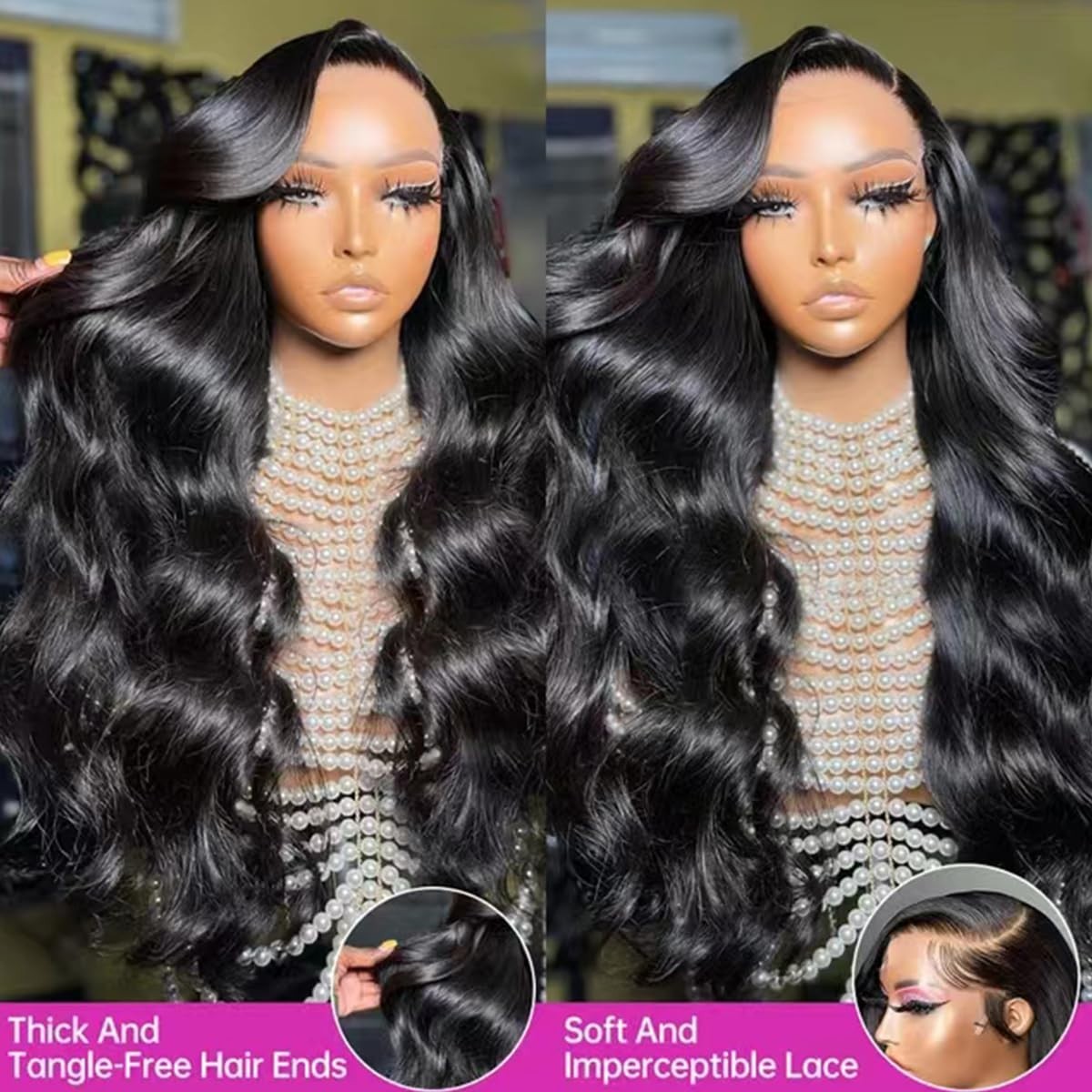 28-Inch Loose Body Wave Lace Front Wig – 200 Density, Pre-Plucked, Glueless Huma