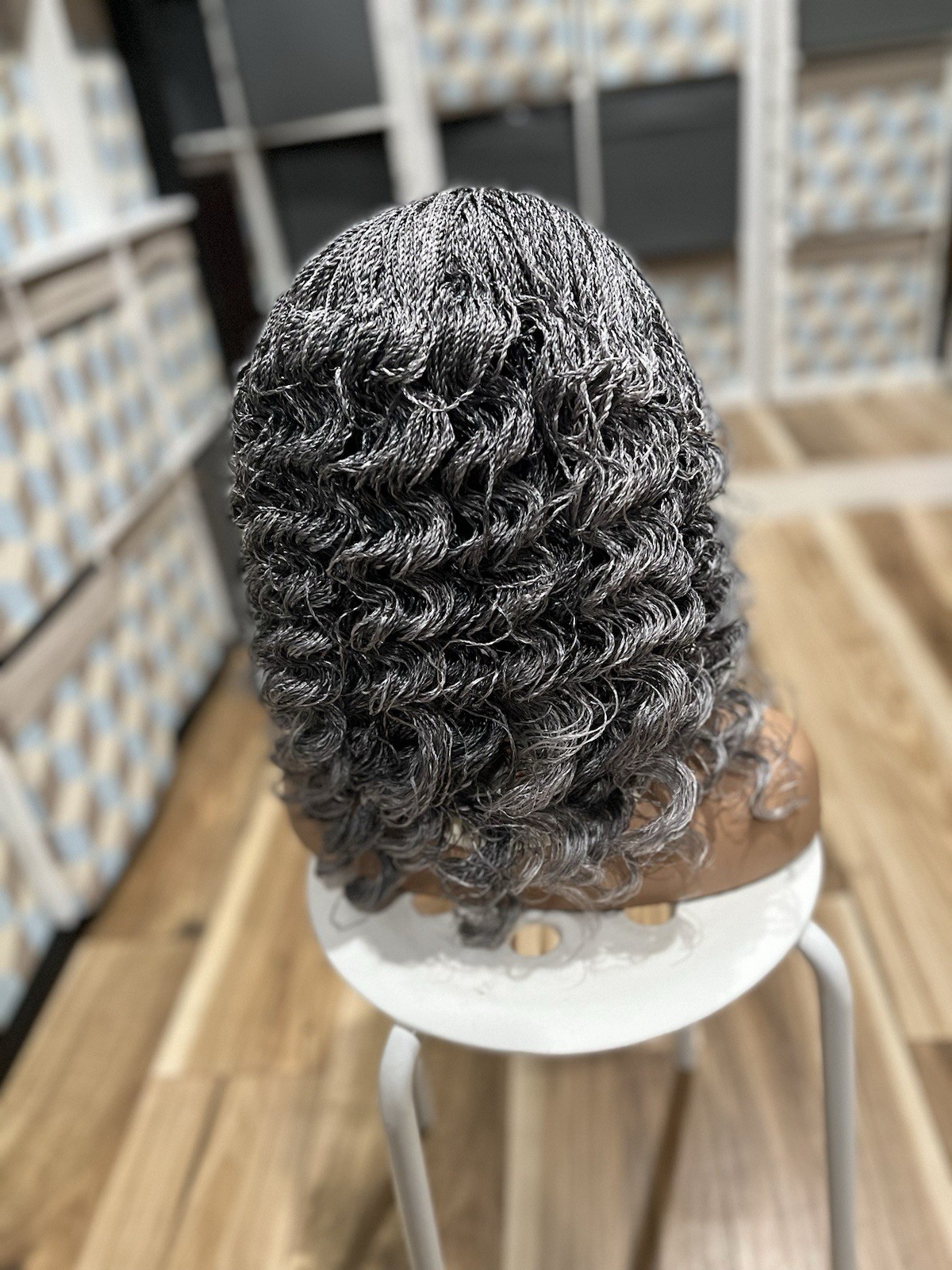 Braided wig: beautiful Handmade braided micro twist wig made on a full lace wig