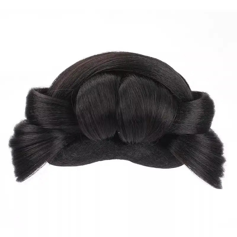 Tang Dynasty Hair Bun Set All-in-One Updo Wig Padding Pre-Styled Hanfu Hairpiece