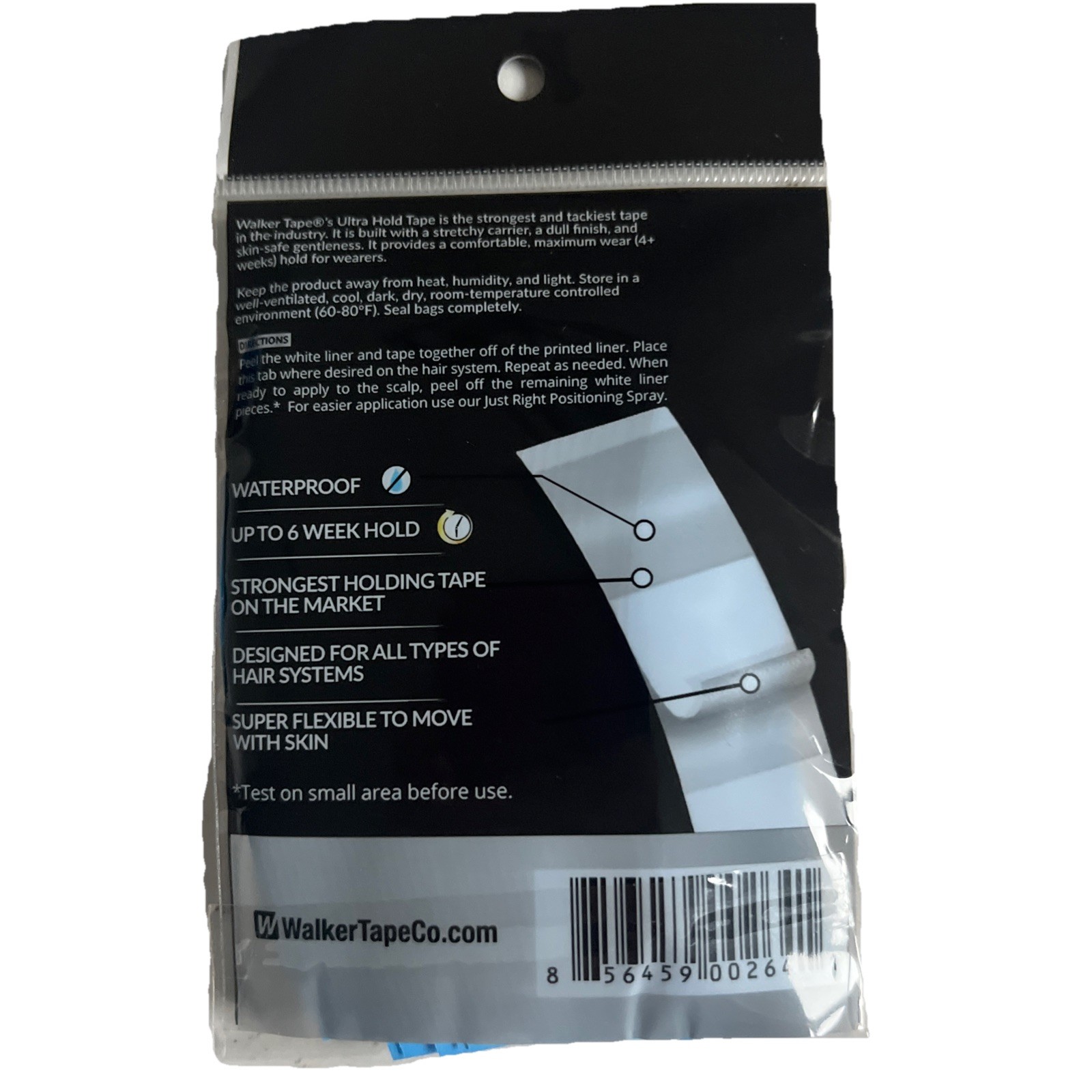 Walker Ultra Hold Tape Mini 72 Tabs Double Sided Tape for Wig,Toupee, Hairpiece.