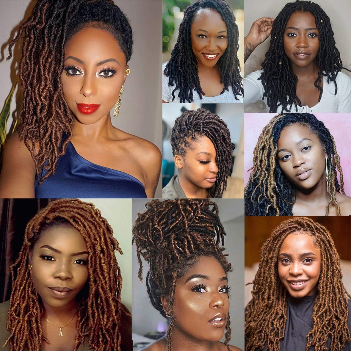 12 Inch Short Soft Locs Crochet Braids Hair For Distressed Butterfly Locs Bla…