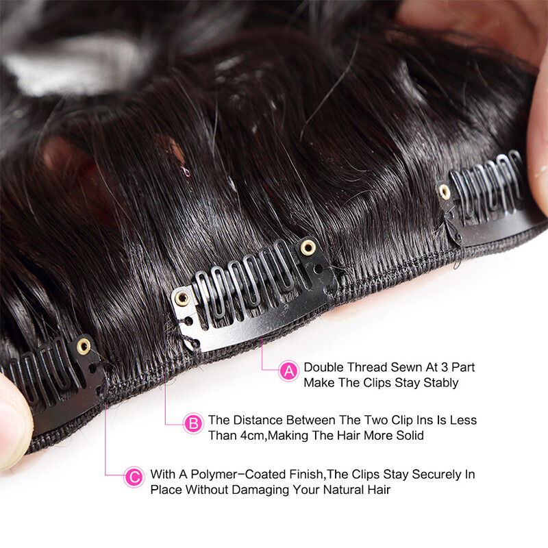 CLEARANCE Highlights Long Wavy Clip In Hair Extensions Real Natural 8 Pieces US