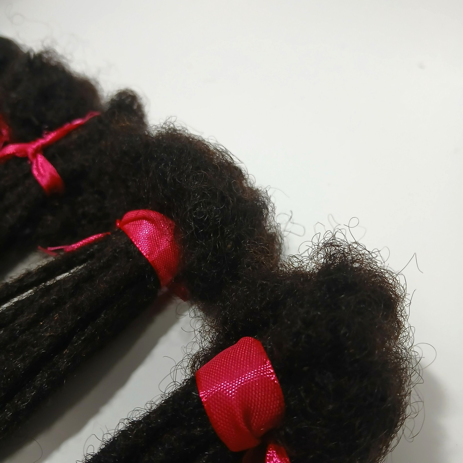 Vecago 50 Strands Loc Extensions Human Hair 6 inch 0.4cm Dreadlock 1B