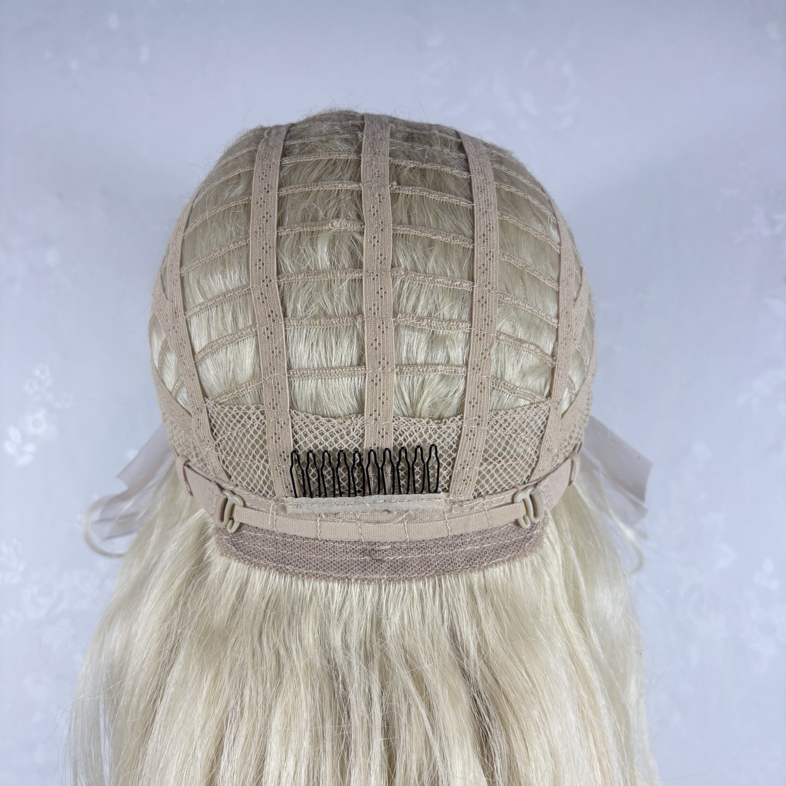 Daily WIG! 30” Long Curly, Bleach Blonde long Human hair blend, Lace front