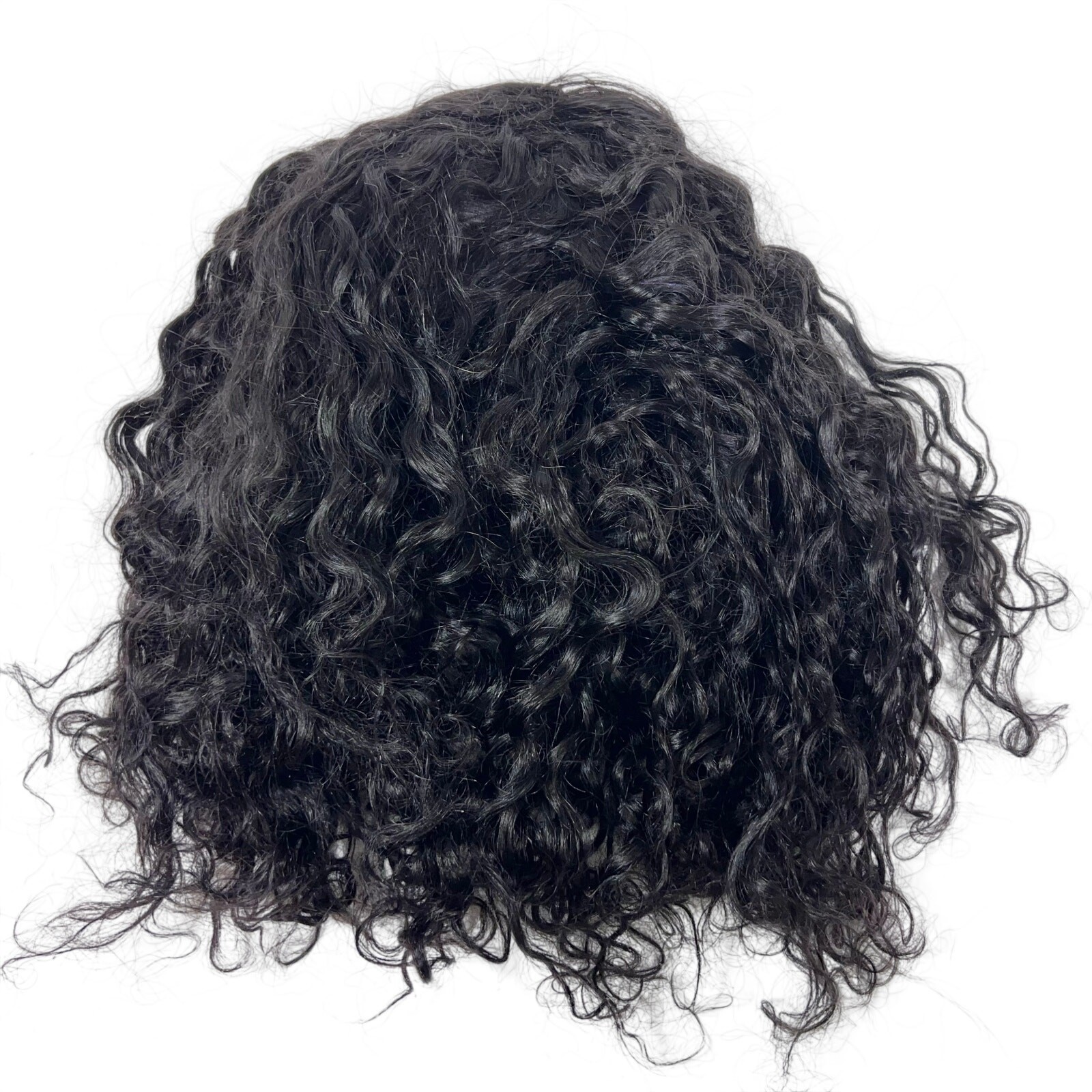 Luvme Hair Short Curly Human Hair Wig Black with Accessories