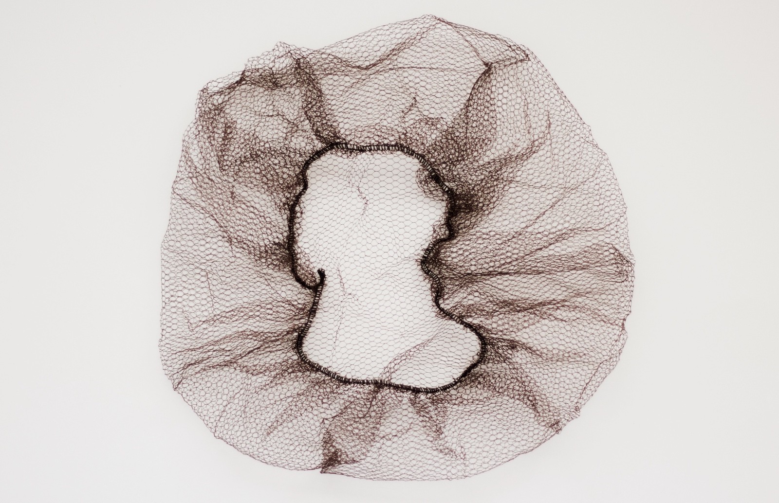 10 PACK OF 20″ MEDIUM BROWN NYLON MESH BOUFFANT HAIRNETS