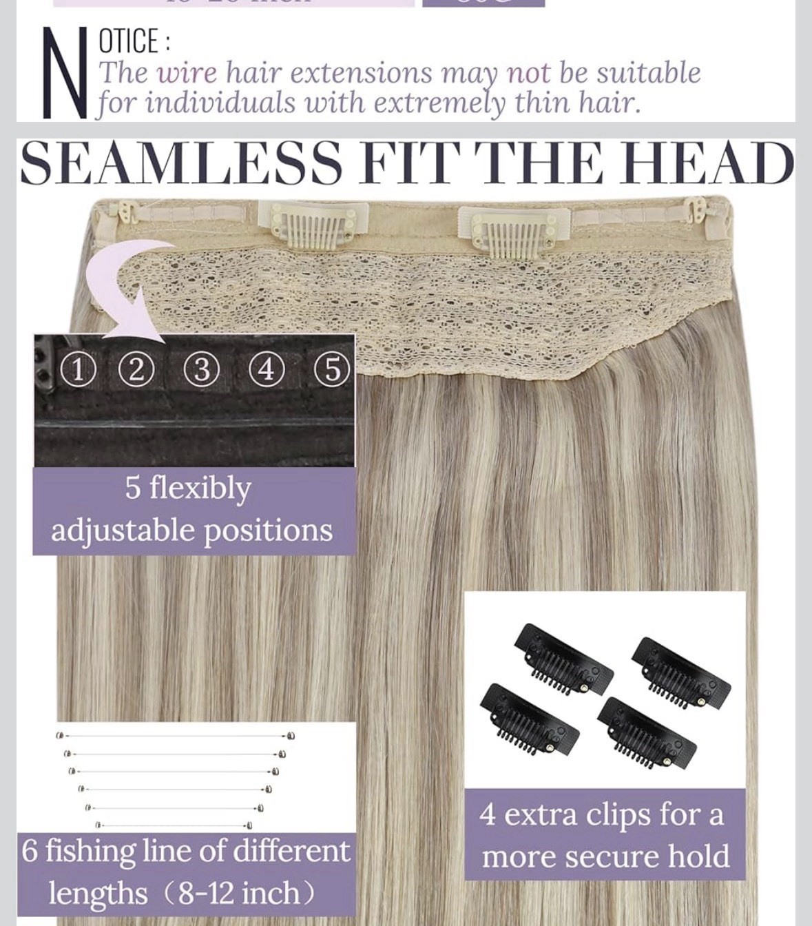 Full Shine Human Hair Extension 16” Brand New In Original Box. Never removed net