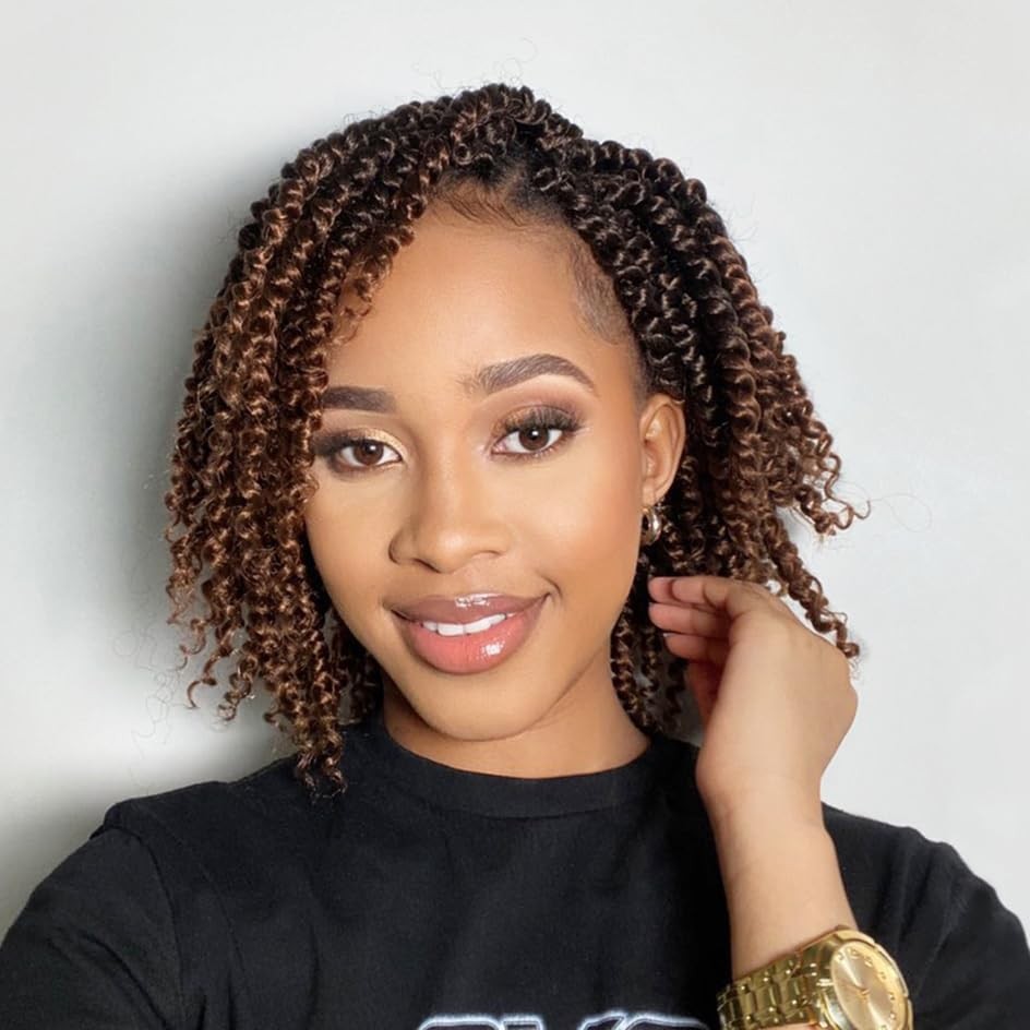 Passion Twist Crochet Hair 8Inch Passion Twist Hair 8 Packs Pre Looped Passio…