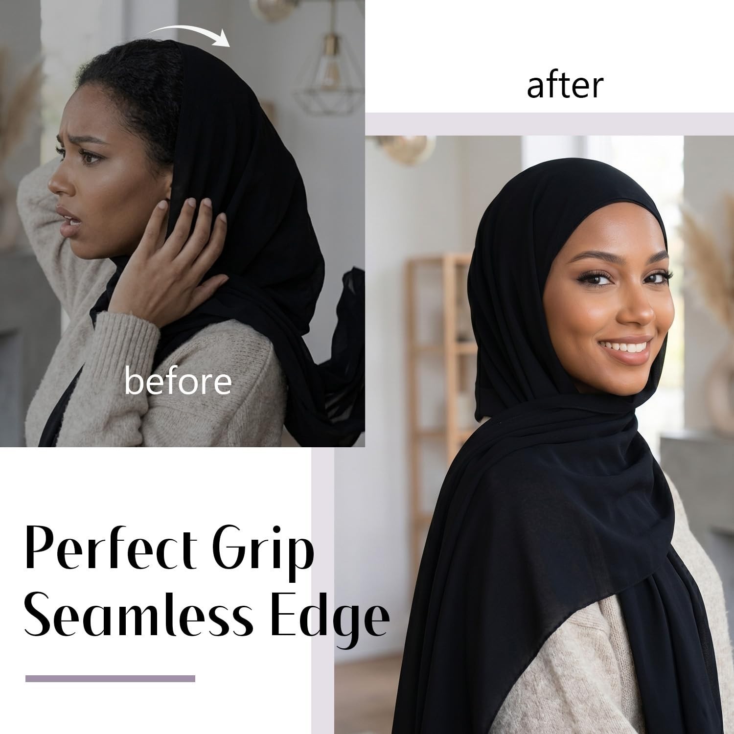 Wig Grip Band – Adjustable Headband for Secure Wig Wear, Black, 2 Pieces