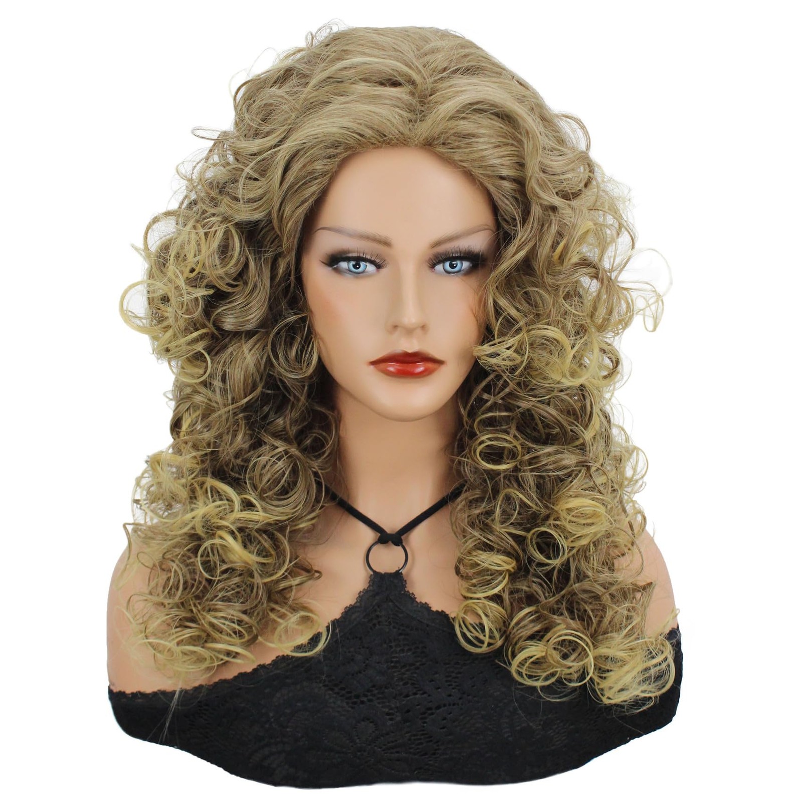 Long Curly Heat Resistant Synthetic Hair Wigs Women Girls Party Wig
