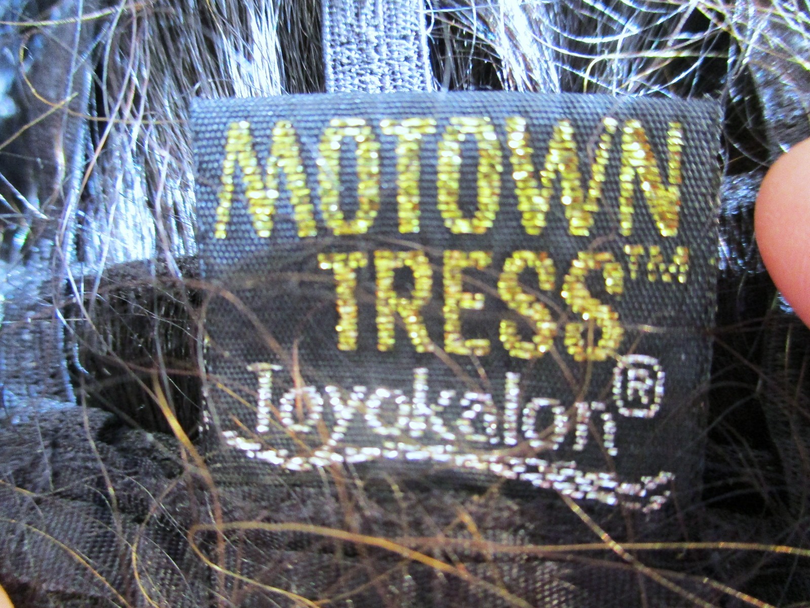 MOTOWN TRESS Toyokalon Japanese Black w/Brown Long Synthetic Hair Piece – VGC C