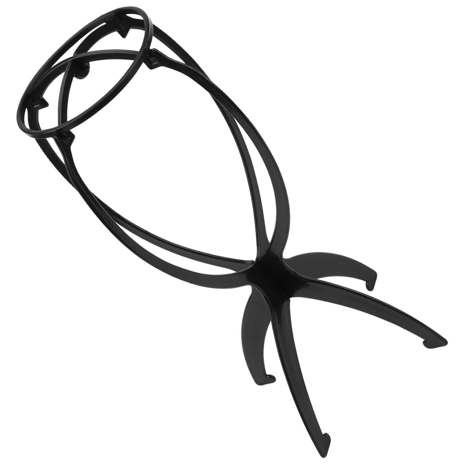 15 Pack 14″ Black Collapsible Wig Stand – Durable Portable Display Holder for Wi