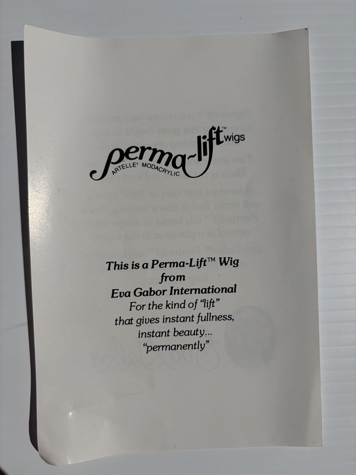 vtg Eva Gabor Perma-Lift Wig Acrylic Gray Curls Short color:34 in Original Box