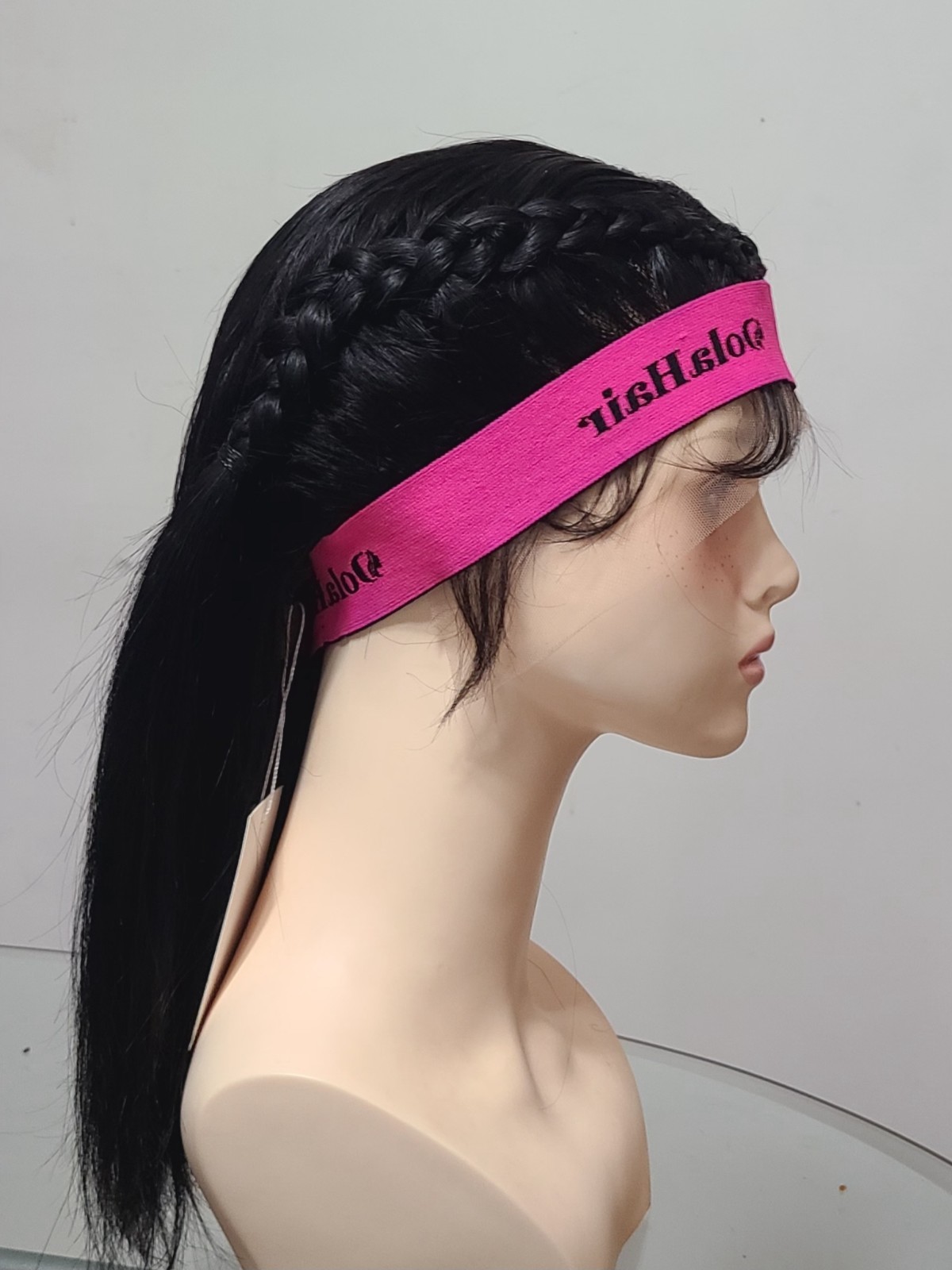 2Cornrow braided wig with 100%human hair,16″lace front.Can be also unbraided.
