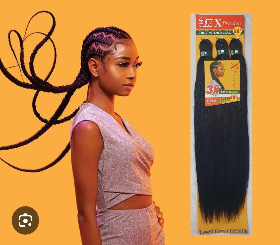 3 Pack Sensationnel African Collection 58 X-Pression Braid 100% Kanekalon Fiber