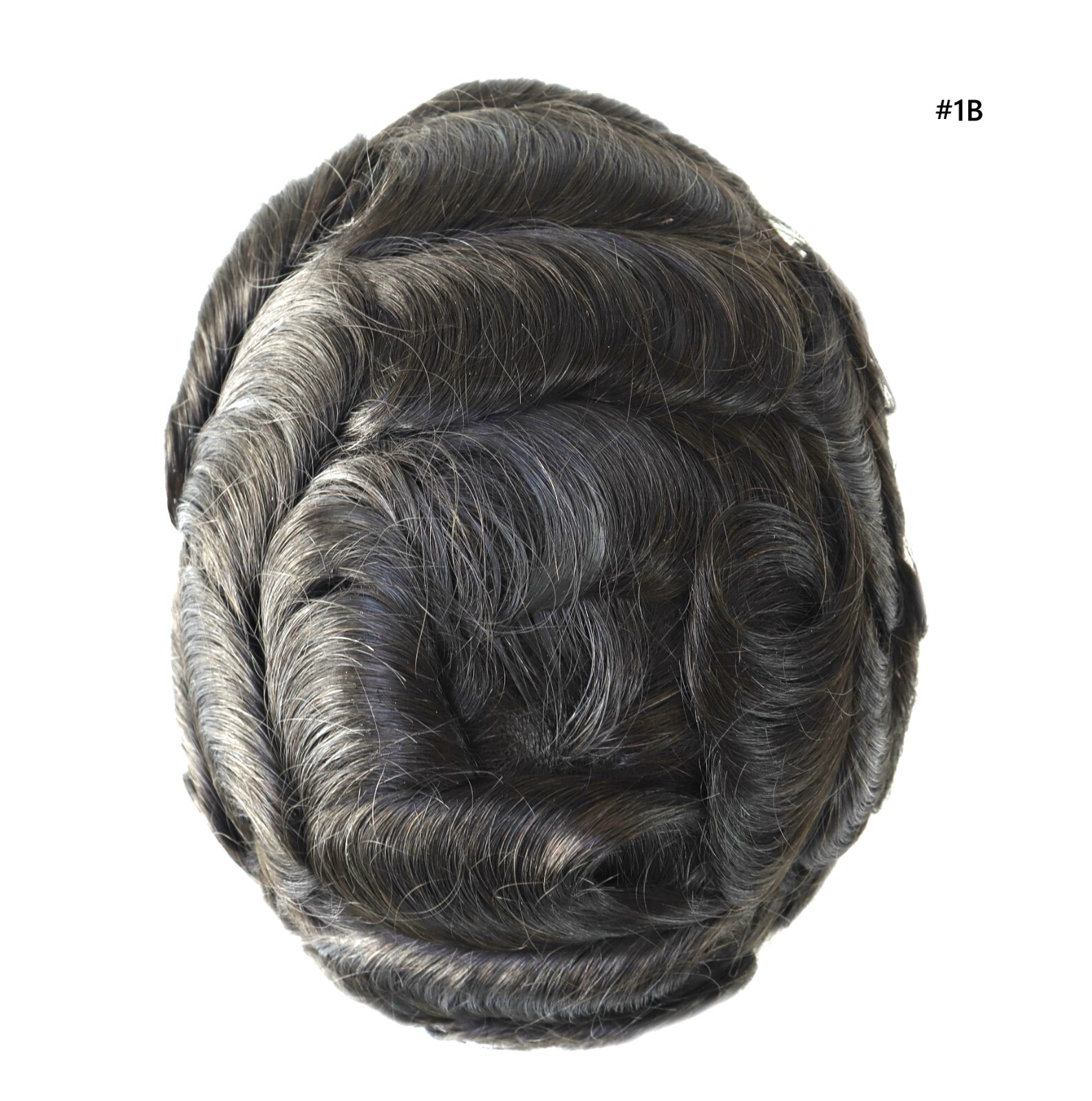 男式发饰人体头发替换系统精细单色 Toupee 经济运输-