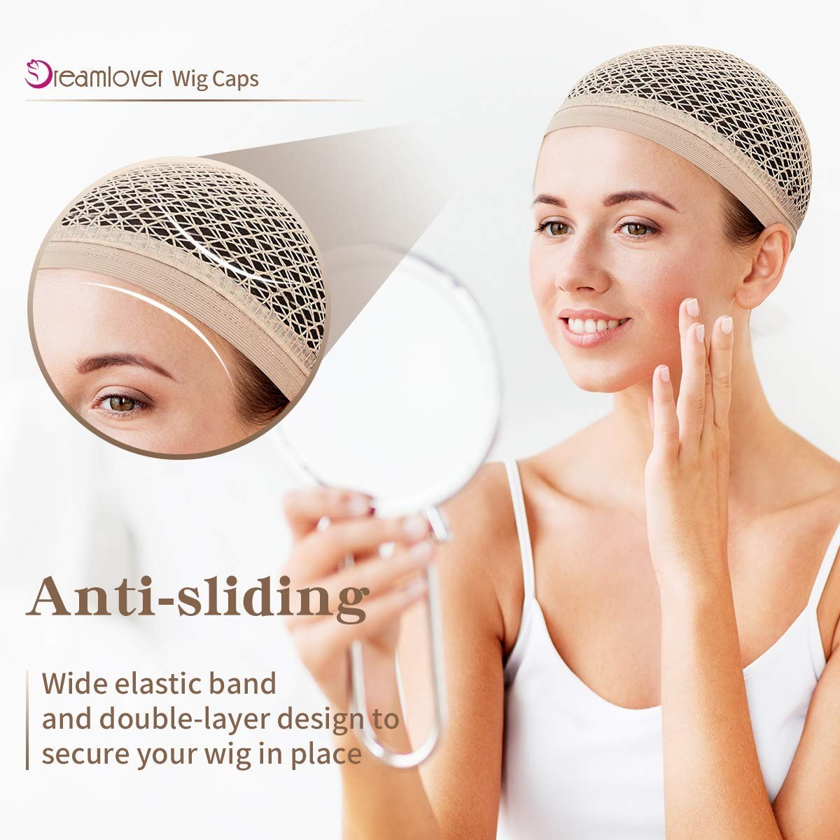 Comfortable 2-Piece Wig Caps – Breathable Design for All-Day Wear, Nude Color