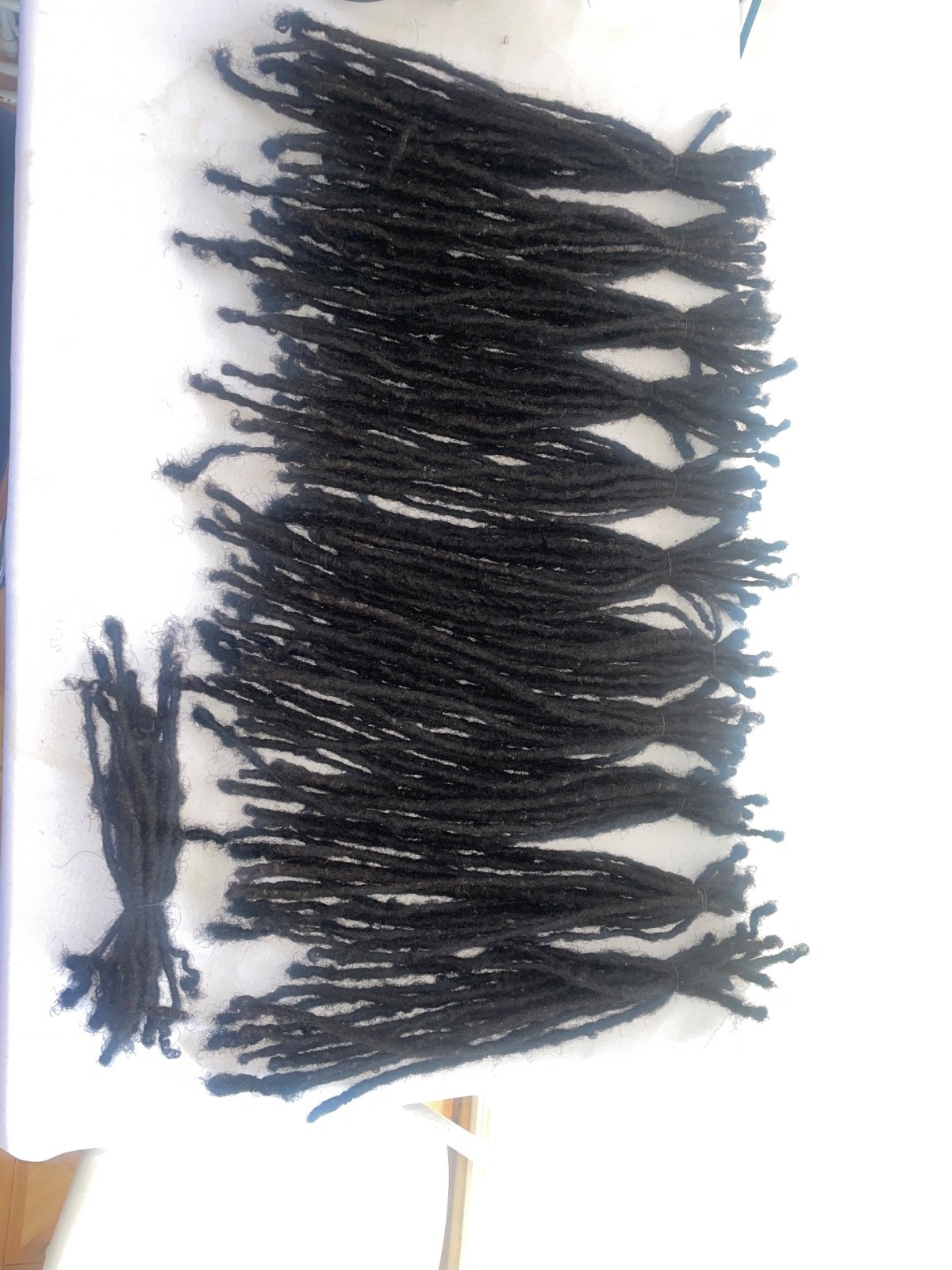 Authentic Nigerian 15 inch black regular sized well kept dreadlocks human hair
