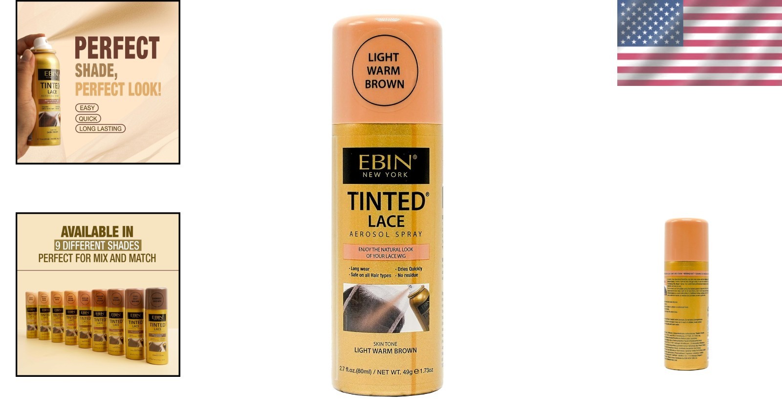 Light Warm Brown Lace Tint – 2.7 Fl Oz | & Residue-Free for Natural Finish
