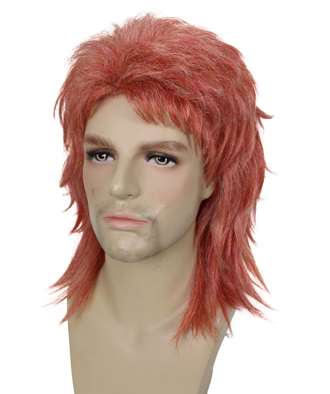 HPO Adult Men’s Pink Spiky Demon Hunter Anime Wig Breathable Capless Cap HM-1642