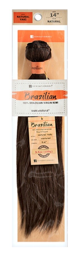 Sensationnel Bare & Natural Brazilian 100% Virgin Remi Human Hair NATURAL YAKI