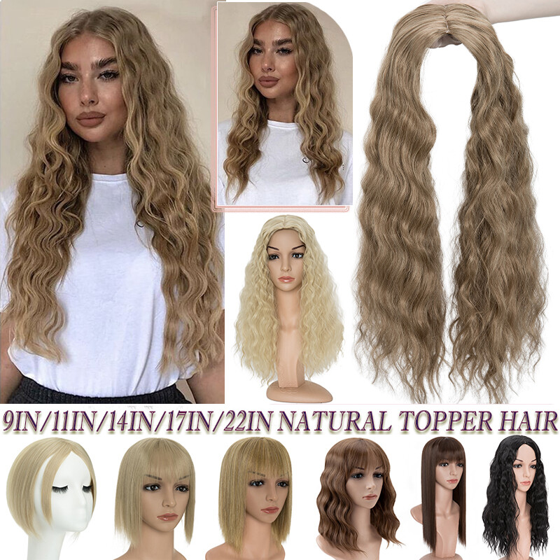 Clip In Topper Hair Extensions Toupee Hairpiece Thick Natural As Human Cornwave